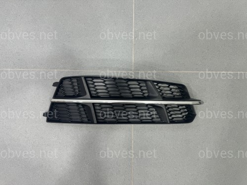 Решетка в бампер ПРАВАЯ CHROME S Line - AUDI A6 С7 2015-2017 4G0807682AN / 4G0807648B