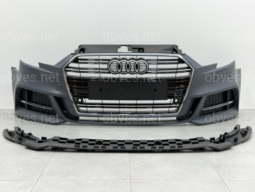Бампер передний в сборе S-Line для Audi A3 2017-2020 Бампер передний в сборе S-Line для Audi A3 2017-2020
