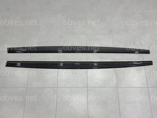 Лезвия под пороги M Paket для BMW 4 series F32 F33 2013-2020 ABS пластик, цвет черный глянец