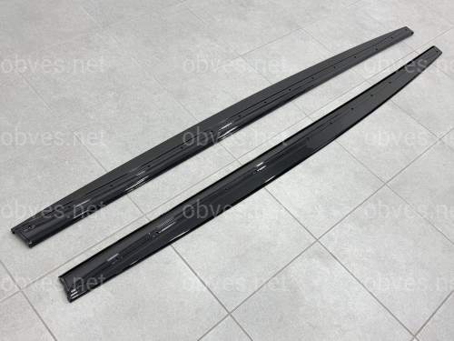 Лезвия под пороги M Paket для BMW 4 series F32 F33 2013-2020 ABS пластик, цвет черный глянец