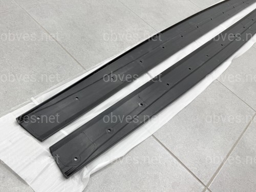 Лезвия под пороги M Paket для BMW 4 series F32 F33 2013-2020 ABS пластик, цвет черный глянец