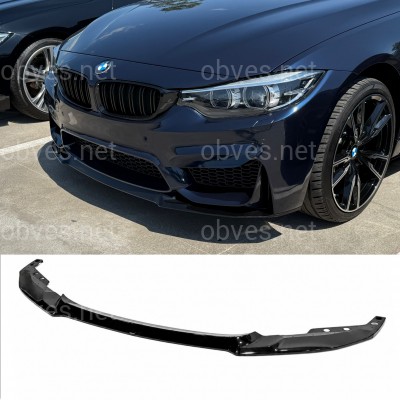 Юбка переднего бампера M4 CS для BMW 4 series F32 F33 F36 ABS пластик, черный глянец