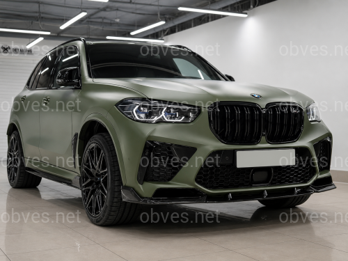Комплект обвеса накладки бампера лезвия порогов для BMW X5M F95 2019-2022