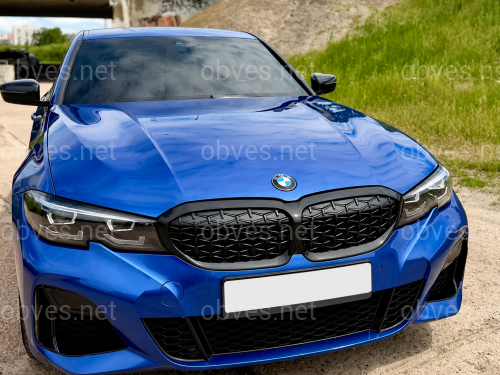 Бампер передний с решеткой M340i Shadowline BMW 3 series G20 2018-2022