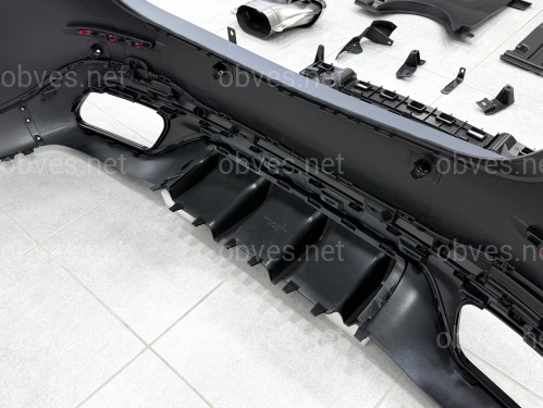 Задний бампер с насадками в сборе AMG C63 Mercedes C-class W206 2021+