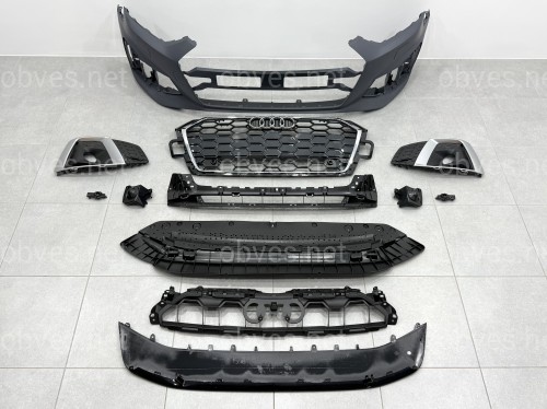 Бампер передний в сборе S-Line CHROME для Audi A5 B9 2020+ Бампер передний в сборе S-Line CHROME для Audi A5 B9 2020+