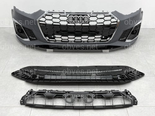 Бампер передний в сборе S-Line CHROME для Audi A5 B9 2020+ Бампер передний в сборе S-Line CHROME для Audi A5 B9 2020+