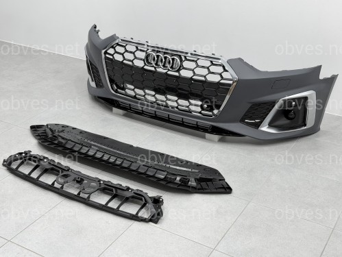 Бампер передний в сборе S-Line CHROME для Audi A5 B9 2020+ Бампер передний в сборе S-Line CHROME для Audi A5 B9 2020+