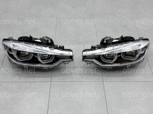 Фары FULL LED LCI для BMW 3 series F30 F31 2012-2018 ГАЛОГЕН В ЛЕД