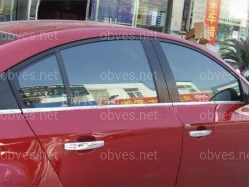 Молдинги окна нижние Chevrolet Cruze седан 2009-2015 (нержавеющая сталь) комплект 6шт. Молдинги окна нижние Chevrolet Cruze седан 2009-2015 (нержавеющая сталь) комплект 6шт.