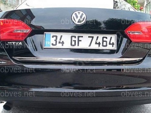 Хром накладка нижней кромки багажника Volkswagen Jetta 2011-2014 до рейсталинга (нержавеющая сталь) Хром накладка нижней кромки багажника Volkswagen Jetta 2011-2014 до рейсталинга (нержавеющая сталь)