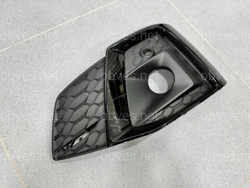 Решетка бампера ЛЕВАЯ S-Line Black 8W6807681TT94 для Audi A5 B9 2020-2025
