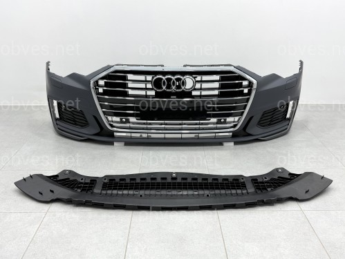 Бампер передний в сборе S-Line CHROME для Audi A6 C8 2018+ Бампер передний в сборе S-Line CHROME для Audi A6 C8 2018+