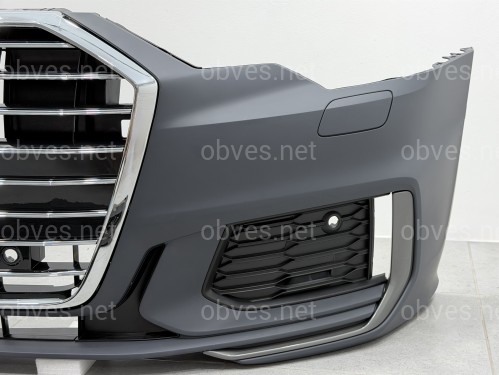 Бампер передний в сборе S-Line CHROME для Audi A6 C8 2018+ Бампер передний в сборе S-Line CHROME для Audi A6 C8 2018+