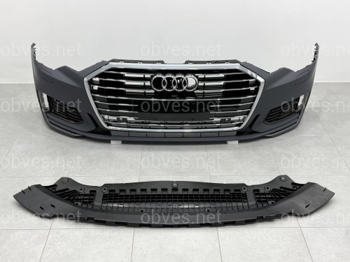 Бампер передний в сборе S-Line CHROME для Audi A6 C8 2018+ Бампер передний в сборе S-Line CHROME для Audi A6 C8 2018+