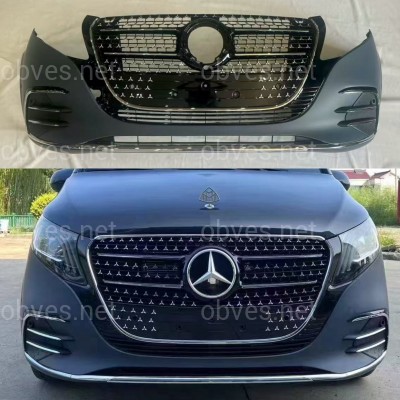 Бампер передний AMG CHROME 2024+ Mercedes V Class Vito Metris W447 2014- Бампер передний AMG CHROME 2024+ Mercedes V Class Vito Metris W447 2014-