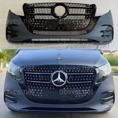 Бампер передний AMG BLACK 2024+ Mercedes V Class Vito Metris W447 2014- Бампер передний AMG BLACK 2024+ Mercedes V Class Vito Metris W447 2014-