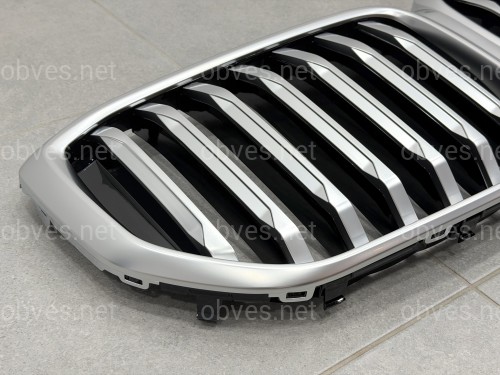 Решетка ноздри BMW X5 G05 LCI 2023- под камеру МАТОВЫЙ ХРОМ