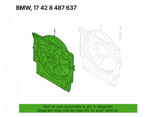 17428487637 BMW Диффузор с вентилятором 2.0 600W 17428487637 BMW Диффузор с вентилятором 2.0 600W