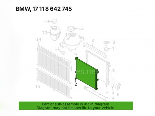17118642745 BMW Радиатор охлаждения G01 X3 G02 X4 2.0 17118642745 BMW Радиатор охлаждения G01 X3 G02 X4 2.0