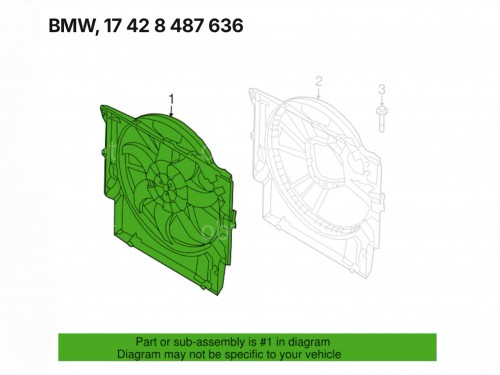 17428487636 BMW Диффузор с вентилятором 2.0 400W 17428487636 BMW Диффузор с вентилятором 2.0 400W