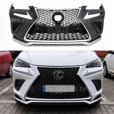 Бампер  F-Sport рестайлинг 2018+ для Lexus NX 2014-2021