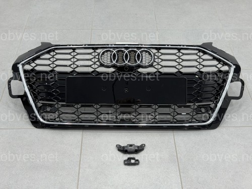 Решетка радиатора стиль RS4 для Audi A4 B9 2020-2024