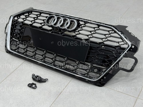 Решетка радиатора стиль RS4 для Audi A4 B9 2020-2024