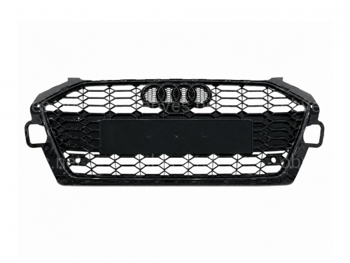 Решетка радиатора в стиле RS4 BLACK для Audi A4 2020-2023