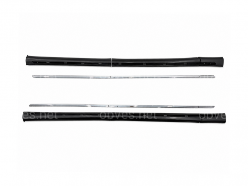 Накладки на пороги с хромом AMG EXTRALONG Mercedes-Benz Vito V-Class w447 2015- 2 сдвижные двери