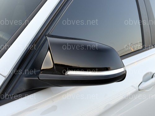 Крышки зеркал для BMW 3 series F30 F31 2012-2018, черный глянец