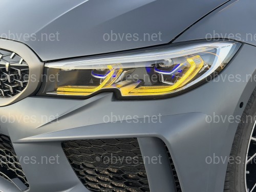 Фары Laser BMW 3 series G20 / G21 2018-2022, 2 РЕЖИМА ДХО БЕЛЫЕ / ЖЕЛТЫЕ