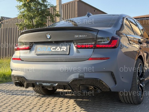 Бампер задний с насадками M340i для BMW 3 series G20 2018-2022 Бампер задний с насадками M340i для BMW 3 series G20 2018-2022