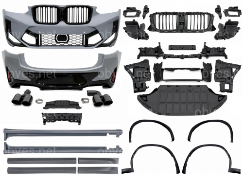 Обвес X4M F98 LCI для BMW X4 G02 F98 2022-2024 (бампера в сборе, арки, пороги, молдинги, вых. трубы) Обвес X4M F98 LCI для BMW X4 G02 F98 2022-2024 (бампера в сборе, арки, пороги, молдинги, вых. трубы)