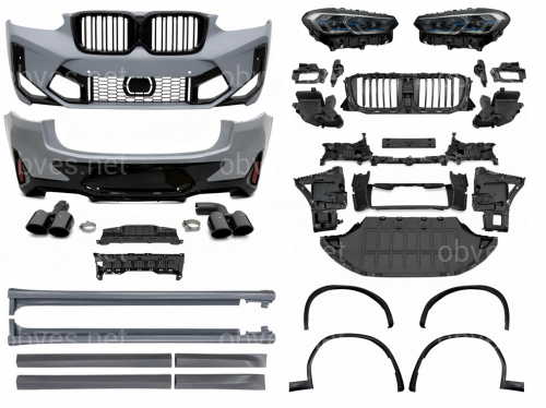 Рестайлинг комплект обвеса X4M F98 2022+ для BMW X4 G02 F98 2018-2021 Рестайлинг комплект обвеса X4M F98 2022+ для BMW X4 G02 F98 2018-2021