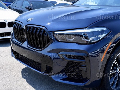 Решетка радиатора ноздри стиль Х6M F96 для BMW X6 G06 2019- черный глянец Решетка радиатора ноздри стиль Х6M F96 для BMW X6 G06 2019- черный глянец