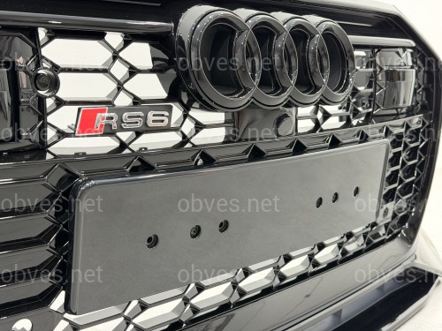 Бампер передний в сборе стиль RS6 ПОД РАДАРЫ для Audi A6 C8 2018+ Бампер передний в сборе стиль RS6 ПОД РАДАРЫ для Audi A6 C8 2018+