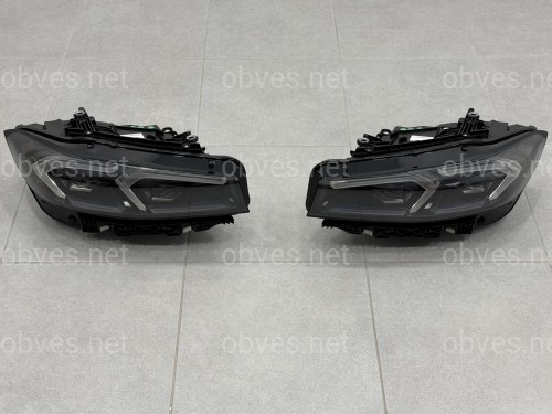 Фары LCI 2022+ рестайлинг Shadow Line для BMW G20 / G21 2019-2022 2шт. с заменой бампера на 22+