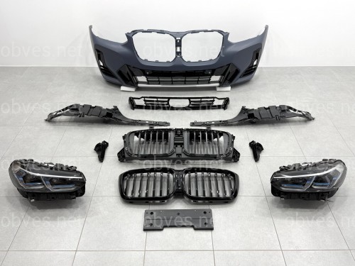 Комплект рестайлинга передней части M paket LCI 2022+ для BMW X3 G01 2018-2021 / BMW X4 G02 2018-2021