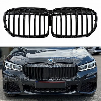 Решетка радиатора ноздри BMW 7 Series G11 / G12 2020-2023 черная