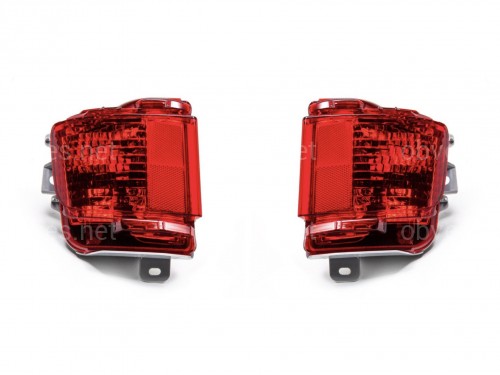 Задние катафоты туманки Toyota Land Cruiser 200 2015-2022 красные, 2шт.