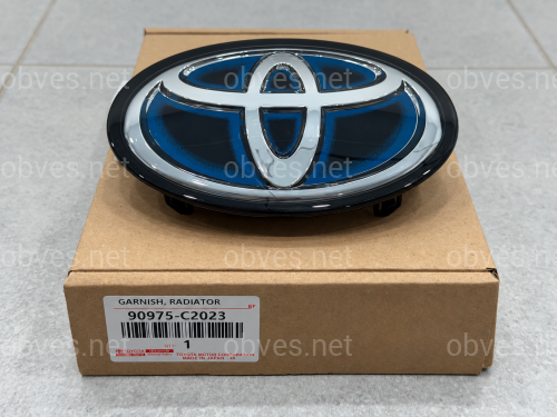 Эмблема TOYOTA под ДИСТРОНИК под стеклом синяя 90975C2023
