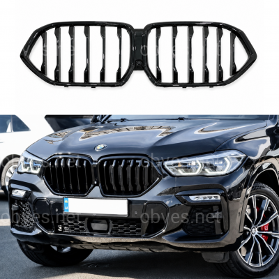 Решетка радиатора ноздри M-Performance для BMW X6 G06 2019- черный глянец Решетка радиатора ноздри M-Performance для BMW X6 G06 2019- черный глянец