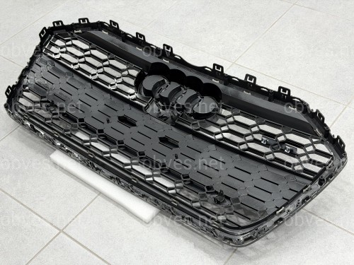 Решетка радиатора стиль RS6 BLACK для Audi A6 C8 2018+