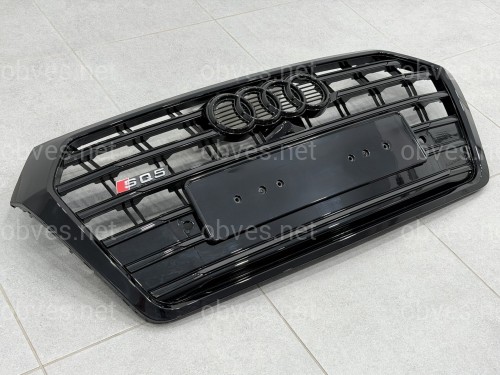 Решетка радиатора стиль SQ5 BLACK для Audi Q5 2017-2020
