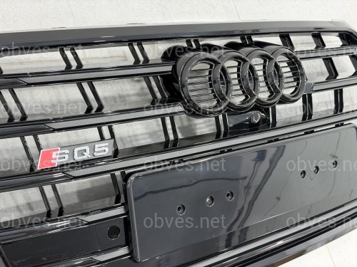 Решетка радиатора стиль SQ5 BLACK для Audi Q5 2017-2020
