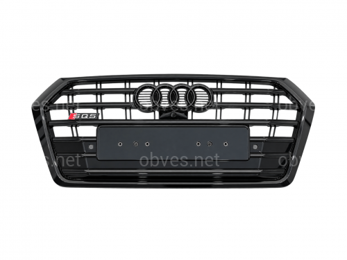 Решетка радиатора стиль SQ5 BLACK для Audi Q5 2017-2020