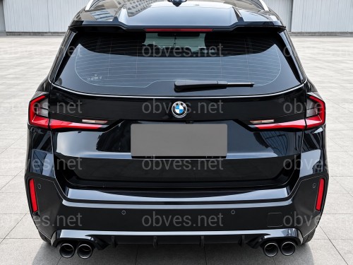 Комплект обвеса M-Performance (накладки бампера, лезвия, диффузор, спойлер, козырек, насадки) для BMW X1 U11 U12 2022-, цвет черный глянец