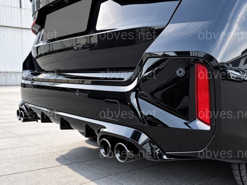 Комплект обвеса M-Performance (накладки бампера, лезвия, диффузор, спойлер, козырек, насадки) для BMW X1 U11 U12 2022-, цвет черный глянец