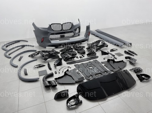 Комплект обвеса X5M F95 BMW для G05 2018-2022 (бампера в сборе, пороги, арки, ноздри, корпуса зеркал, жабры, спойлер)